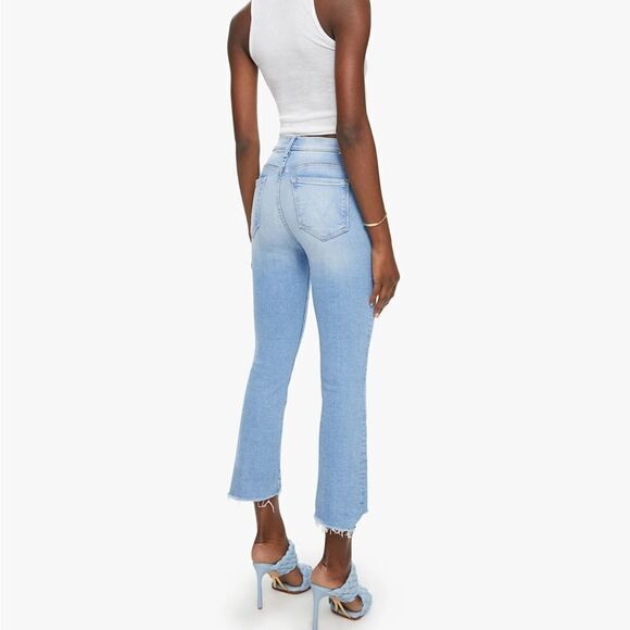 NWT Mother Insider Crop Step Fray Hem Limited Edition Light Denim Straight Jeans - Picture 7 of 16